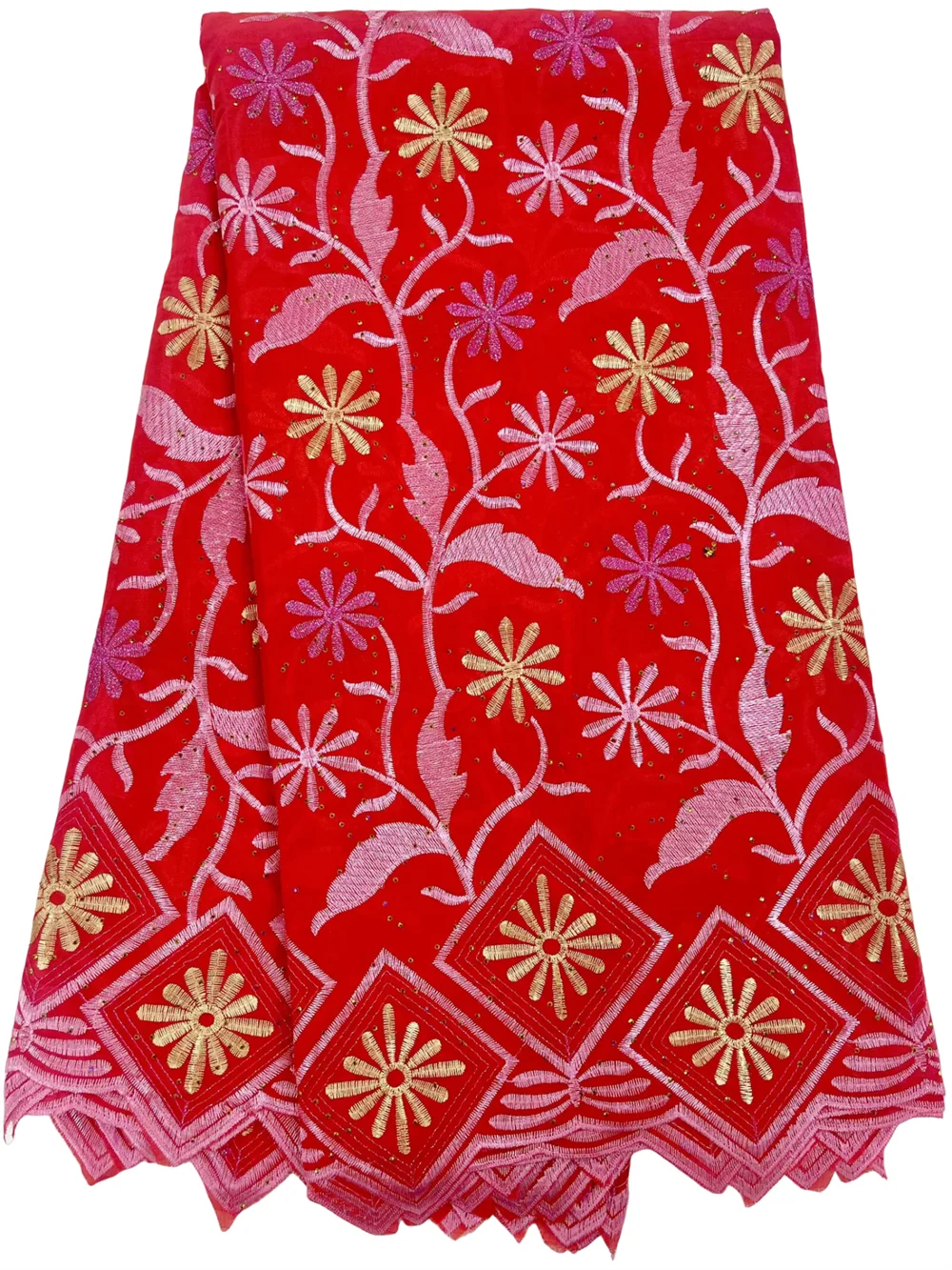 

Нигерийская кружевная ткань 2025 Высокое качество Африканская хлопковая кружевная вышитая швейцарская вуаль кружевная ткань для шитья свадебных платьев 5 ярдов