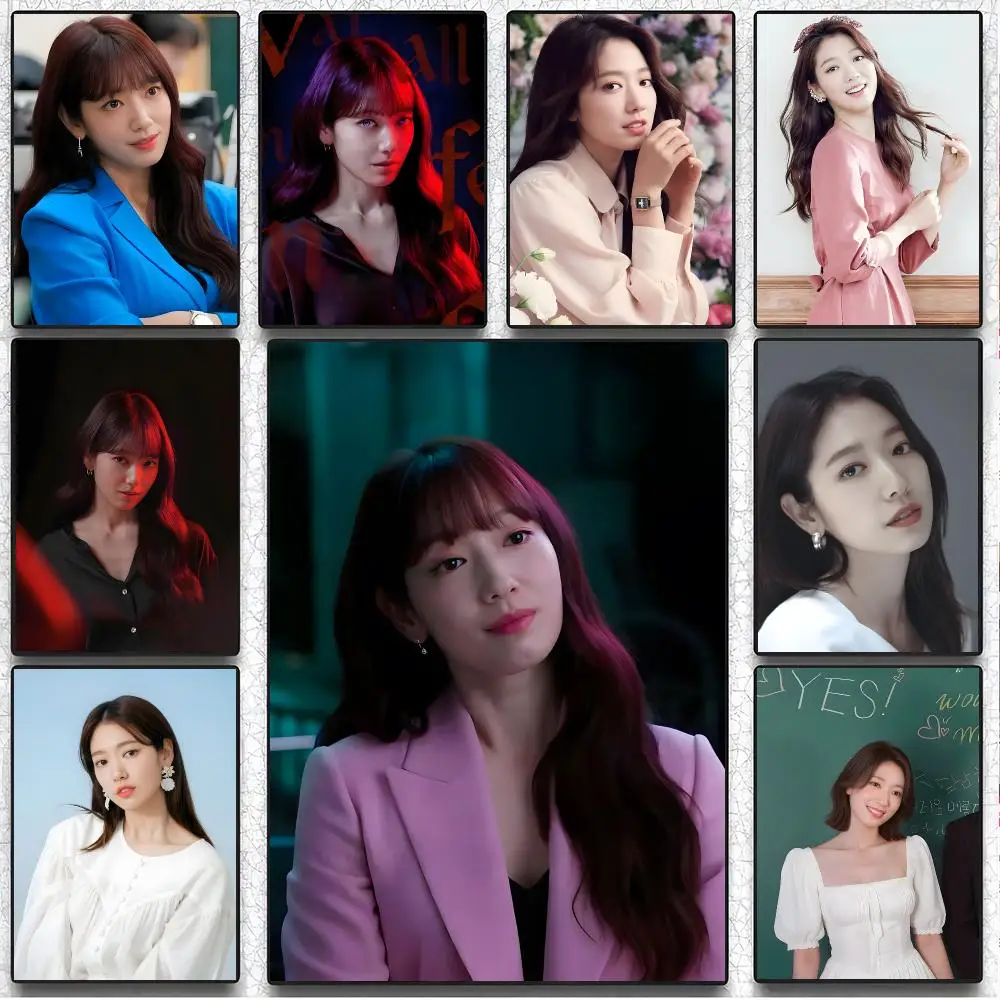 Actress Celebrity P-Park Shin Hye Poster Artistic Peel-Off Wall Decor, Indoor Outdoor Home Ornament for Collectors