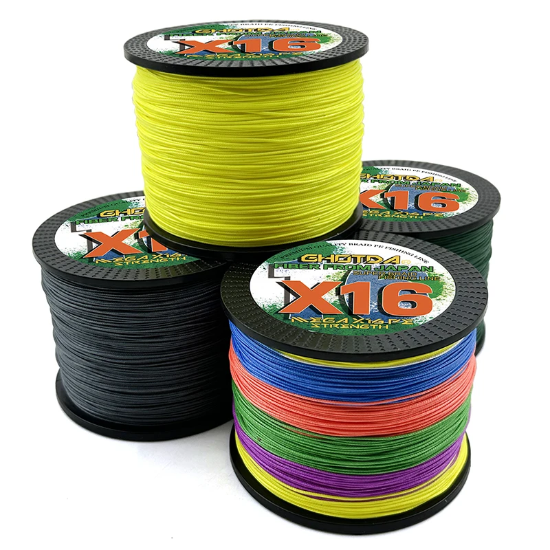 GHOTDA Super Strong 8/9/16 Strands Braided Fishing Line 1000M Multifilament 100%PE Wire Saltwater  Fishing Tackle 8kg-91kg