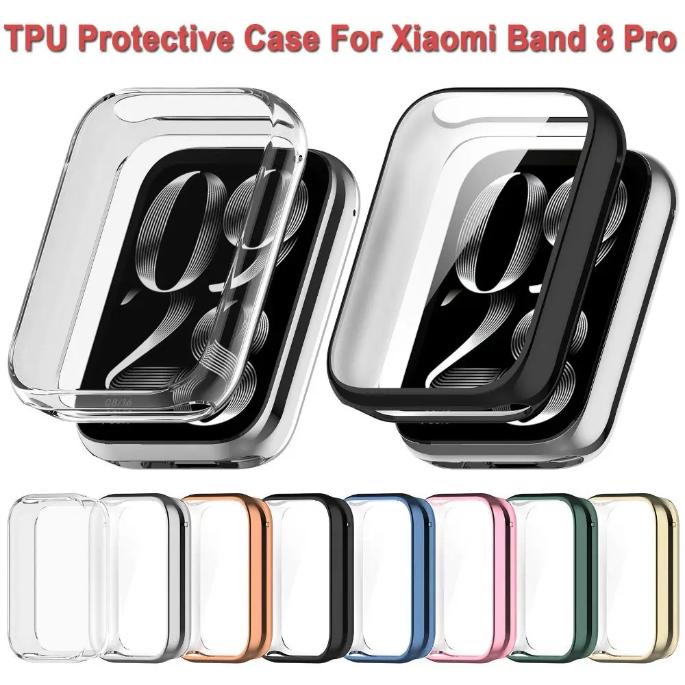 Pełna obudowa TPU Nowy zderzak Inteligentny ochraniacz ekranu Pasek do zegarka Akcesoria Powłoka ochronna do inteligentnego zegarka Xiaomi Band 8 Pro