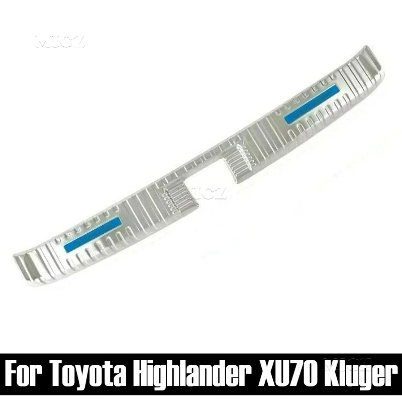 

Car Styling Stainless Car Rear Bumper Guard Plate Cover Trunk Door Sill Guard Trim 2020 2021 2022 2023 For Toyota Highlander