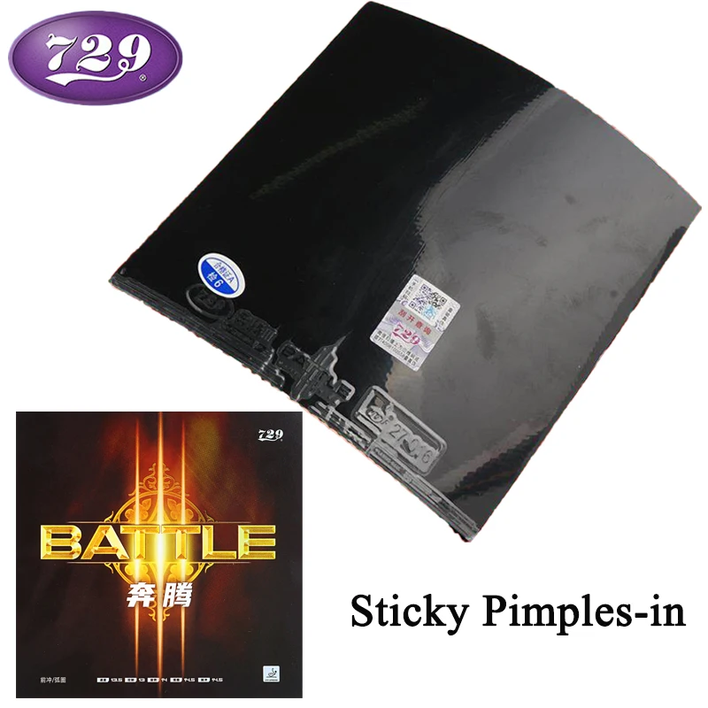 

729 Friendship Battle III Table Tennis Rubber Sheet Sticky Pimples-in Provincial Team Professional Ping Pong Rubber with Sponge