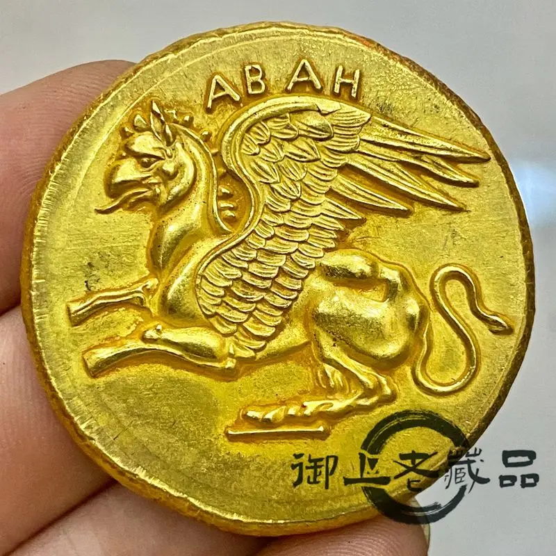 Gilt Greek Pegasus Old Man Memorial Gold Nugget Old Goods