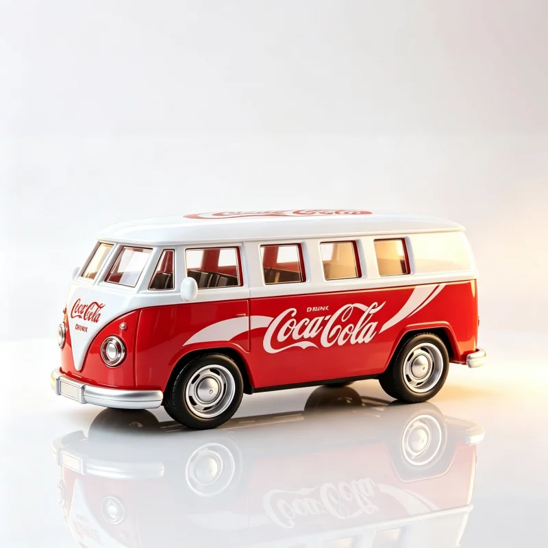 1:36 Maßstab Retro Klassischer Bus Legierungs-Druckguss-Modellauto, Rückziehfahrzeug mit Öffnenden Seitentüren, Gummireifen, Realistisch – Detail 4