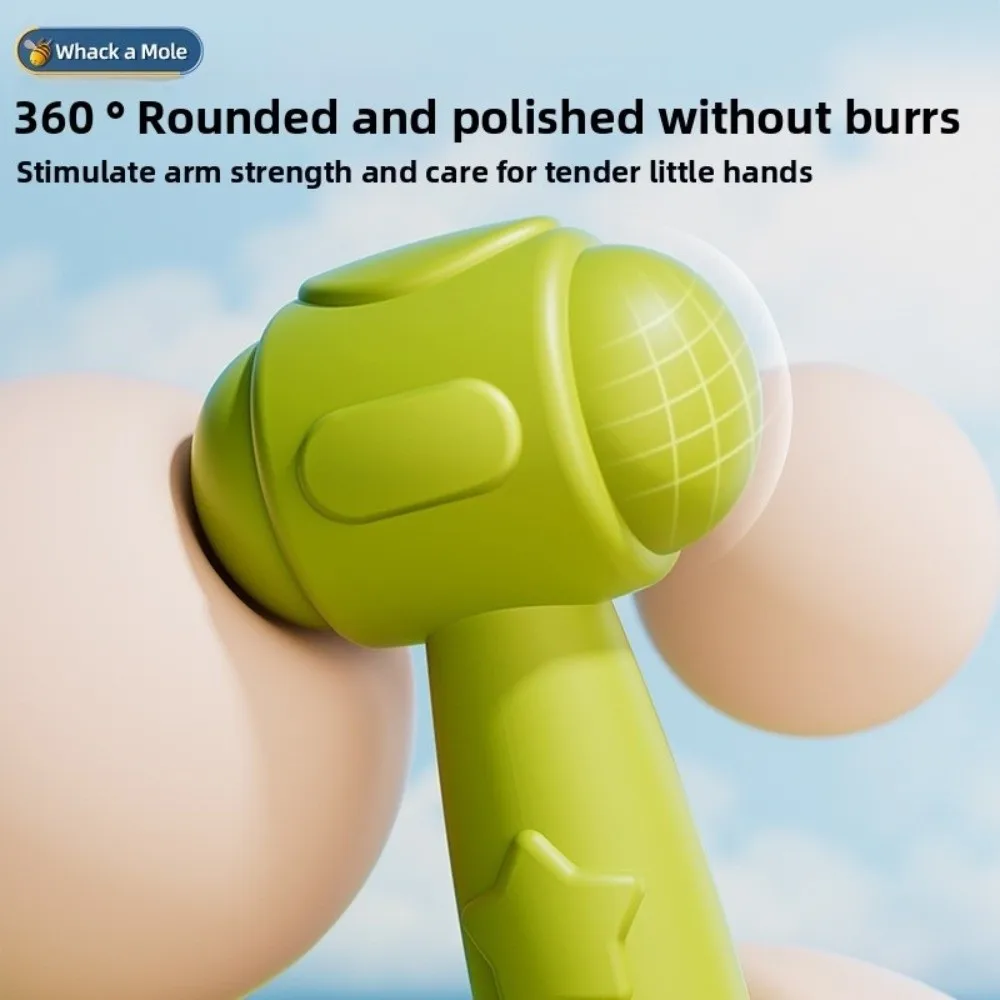

Cute Bee Baby Mole Hammer Toy Sensory Develop Interactive Toddler Whack Toy Sound Feature Hand Percussion Toy for 3 Years Kids