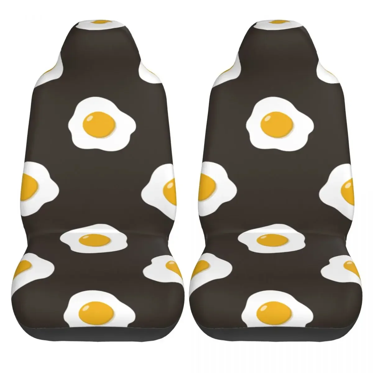 Fried Eggs Pattern Universal Car Seat Cover Off-Road Travel Cartoon Seat Covers Polyester Fishing