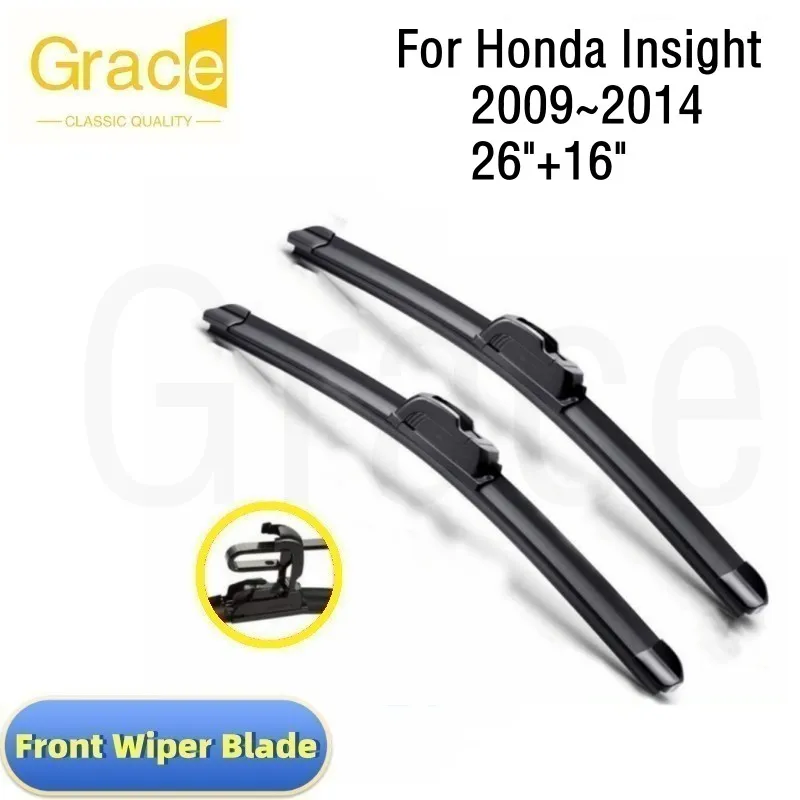 

Wiper Blade For Honda Insight 26"+16" Car Windshield Windscreen Rubber 2009-2014