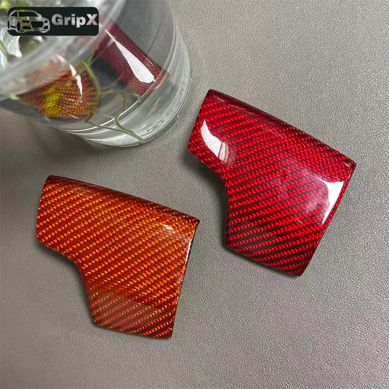 

Suitable for Audi A8 S6 RS6 A6 C8 red, orange carbon fiber shift lever cover modification decorative cover