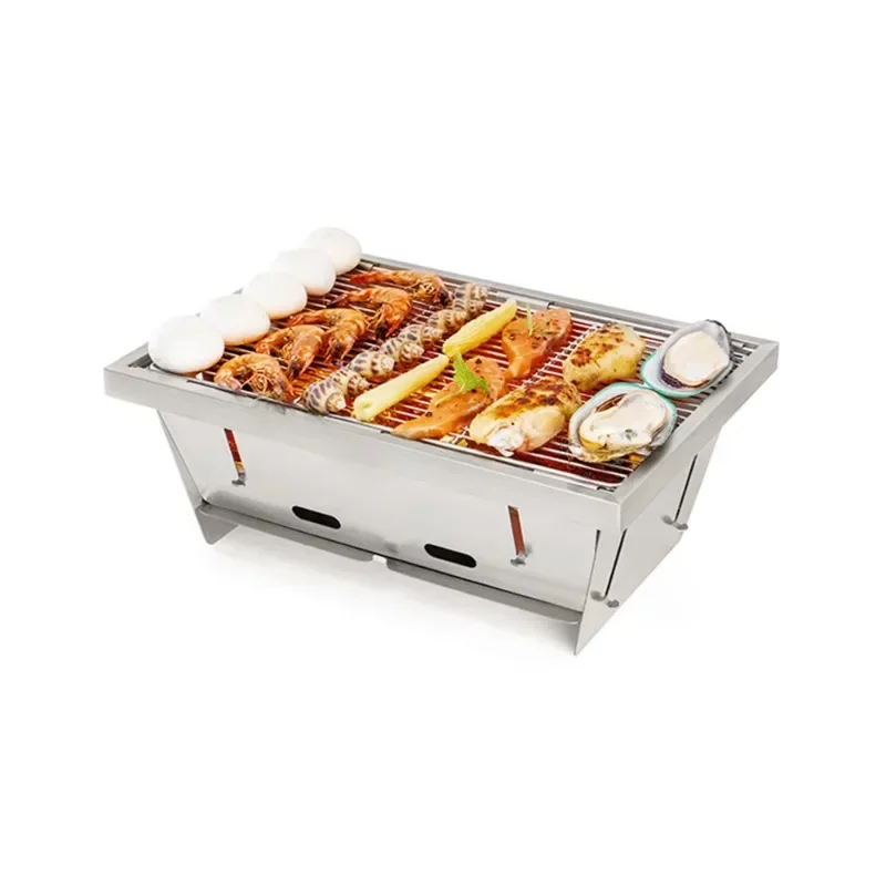 Camping 304 Stainless Steel BBQ Grill Portable Outdoor IGT Table Stove