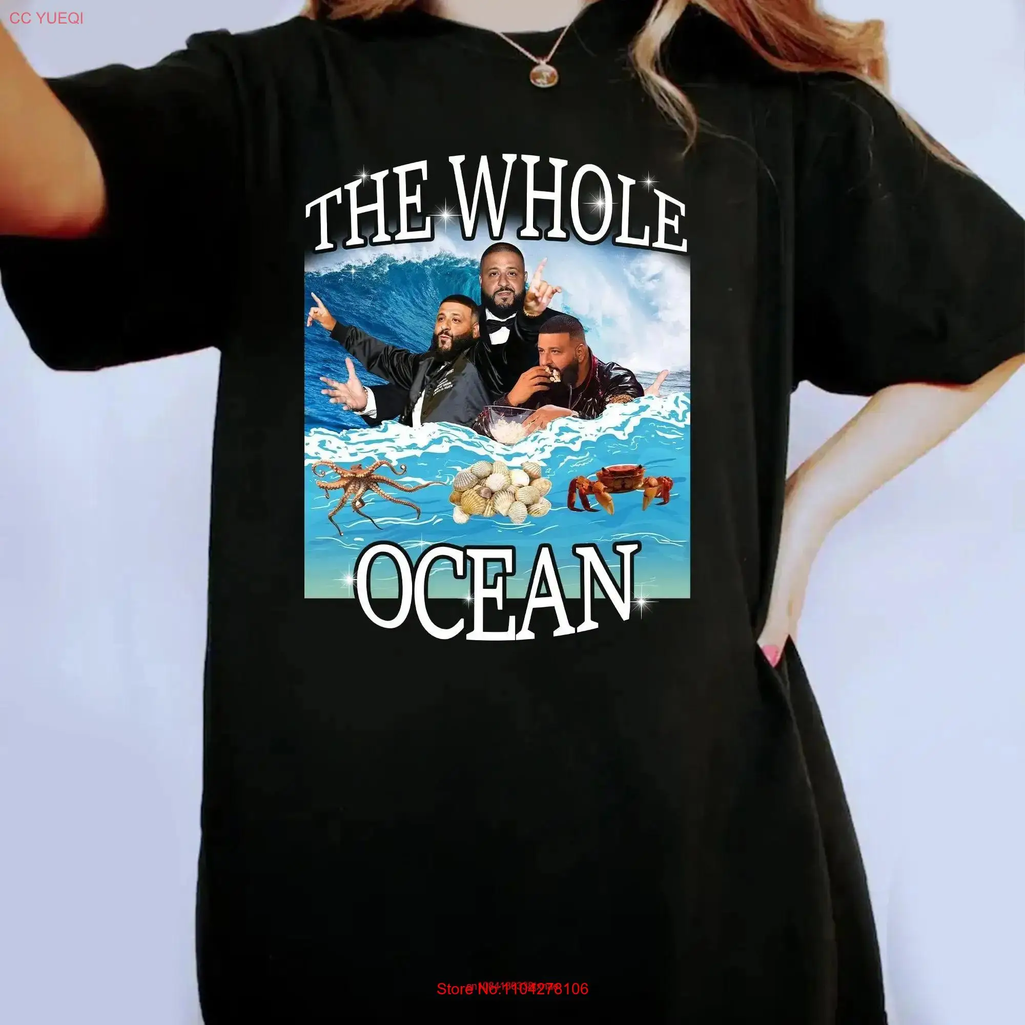 DJ Khaled png Bring Out the Whole Ocean Funny T Shirt 90s Rap Hip Hop long or short sleeves