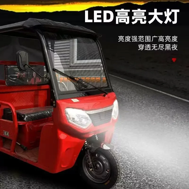 for Customized Electric Tricycle for Goods Pulling with Shed Semi-Closed Cab Household Agricultural Use