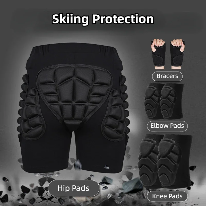 Sci morbidezza supporto per ginocchio protezione per pattinaggio a rotelle pantaloni protezioni per il corpo invernali set ginocchiere per anca per adulti fondo funzionale