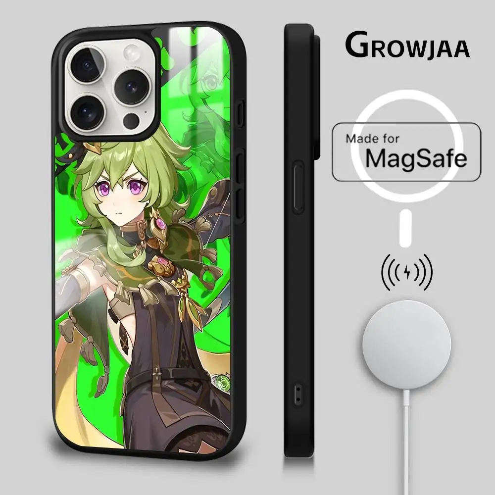 

Collei Genshin Impact phone case for iPhone 17 16 15 14 13 12 11 Pro Max Plus Mini Magsafe Magnetic Wireless Mirror Funda