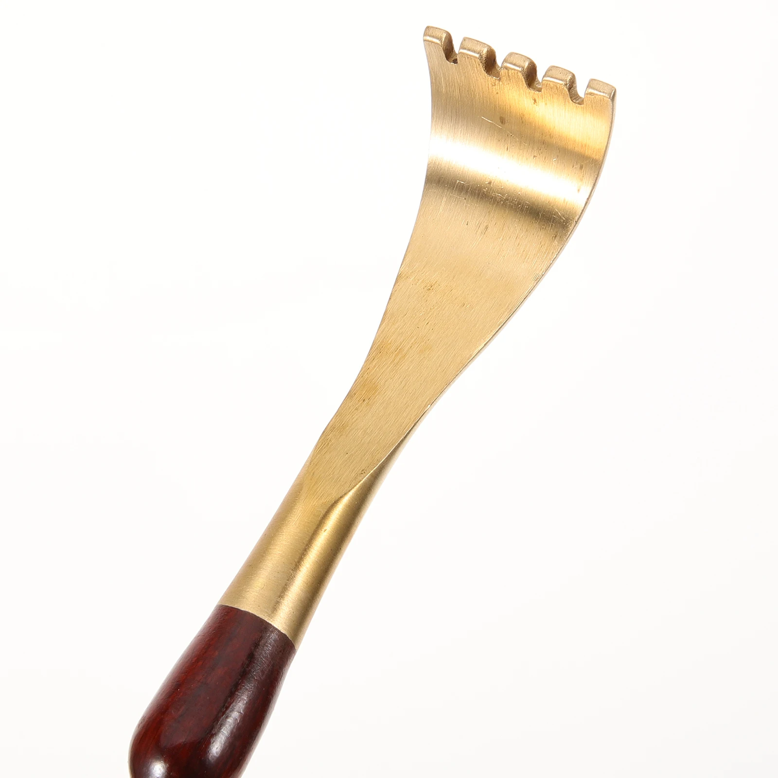 Scratching Ergonomic Design Back Scratcher Wooden Massage Tool Brass Foot Handheld