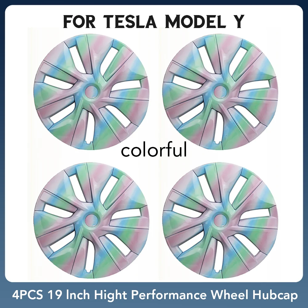 4PCS Wheel Cap For Tesla Model Y Hubcaps 19 Inch Car Tire Caps Full Rim Cover Car Rims Protection Model Y 2024 Accessories