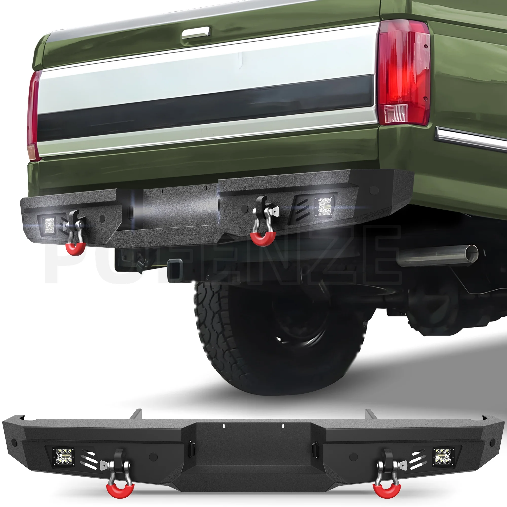 

1992-1997 F150 Rear Bumper for 1992-1997 Ford F150 F250 F350 Pickup & 1992-1996 Bronco