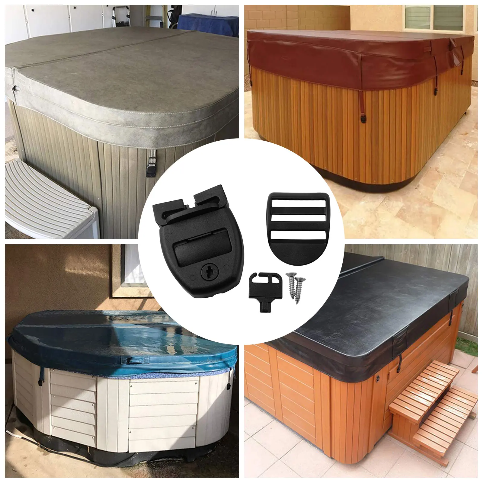 

Spa Cover Protection Spa Cover Latches Spa Cover Straps High-quality Materials Long-lasting Use Practical Design