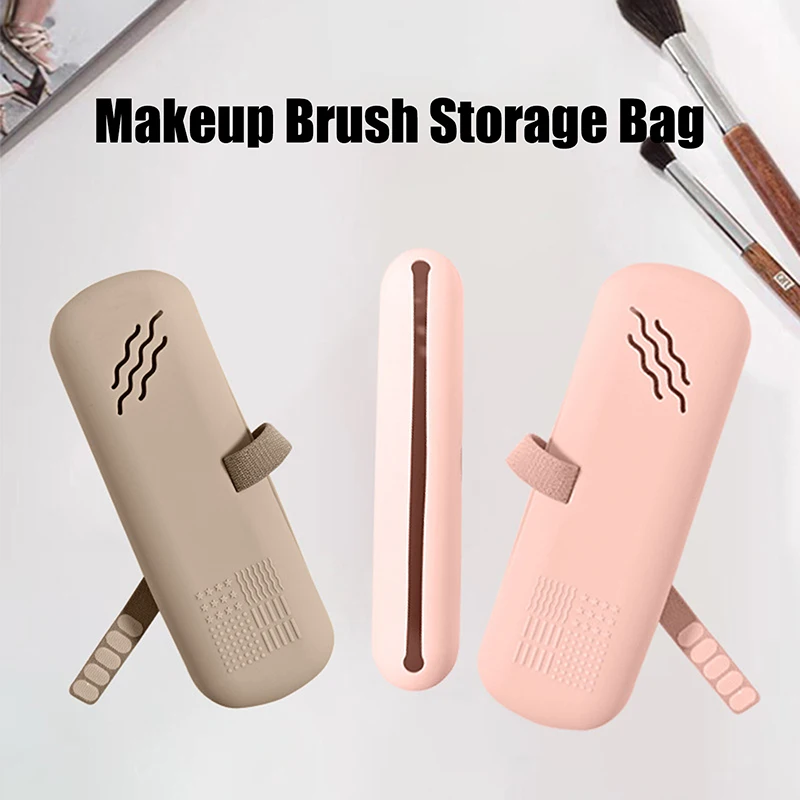Silikon-Make-up-Pinsel-Reiseetui, wasserdicht, für Augenbrauenstift, Lipliner-Organizer