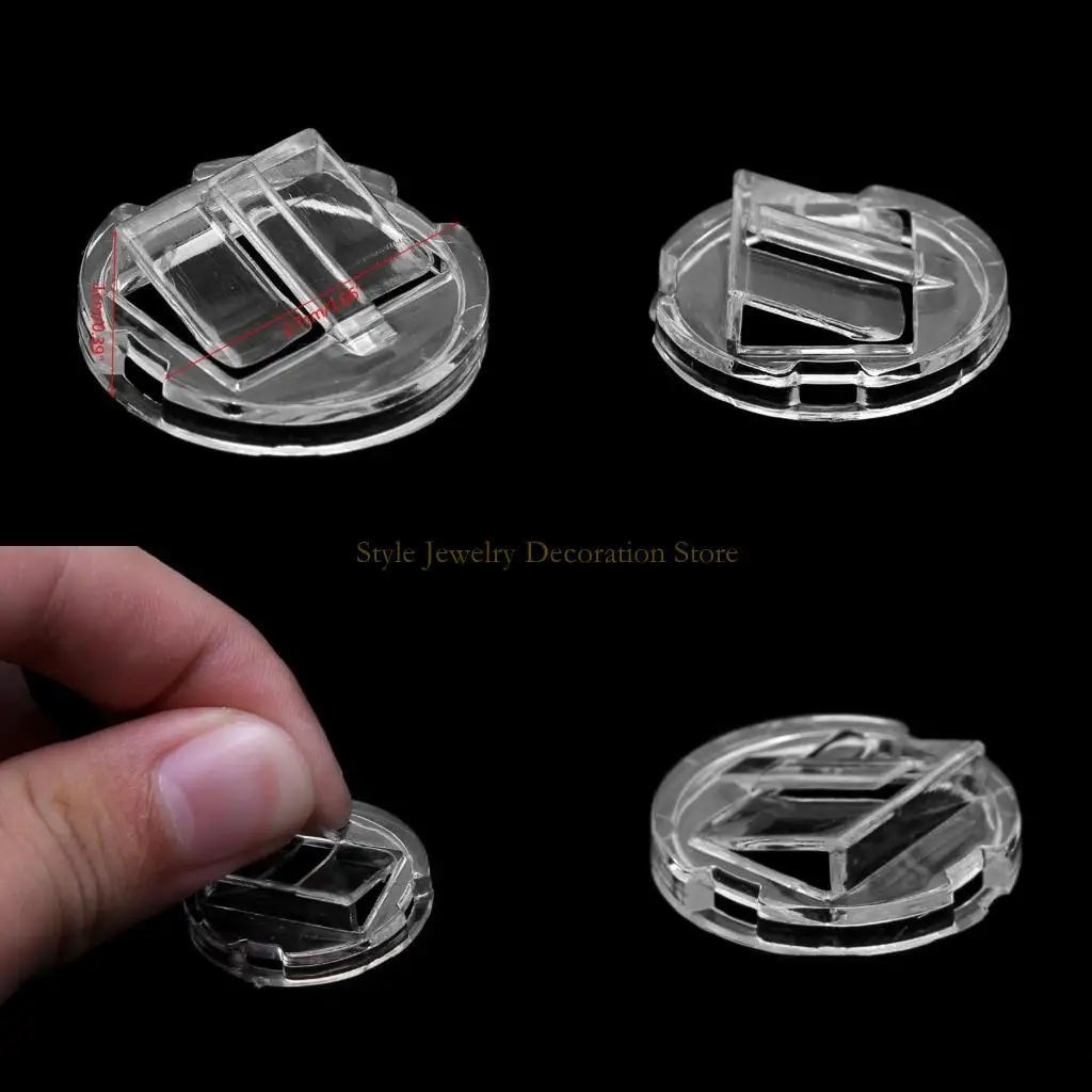 

D46E Transparent Finger Ring Display Stand Holder Jewelry Tray Ring Plastic Showcase