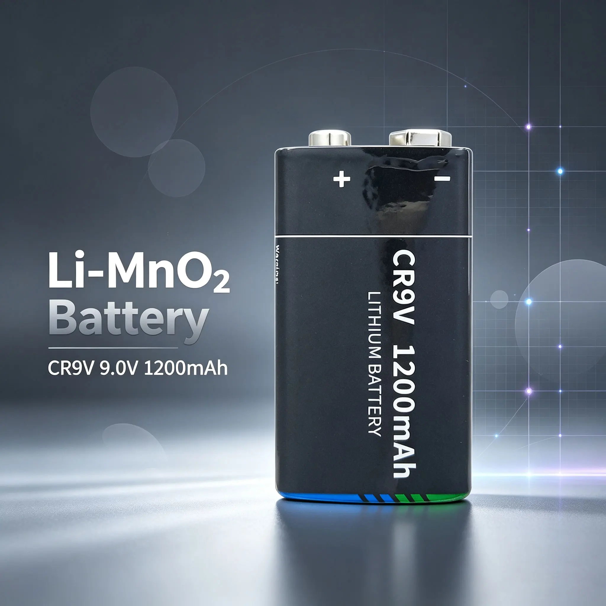 Penghui CR9V multimeter, smoke alarm, rangefinder, wireless microphone, microphone, guitar, 9V block Li-MnO2 Battery