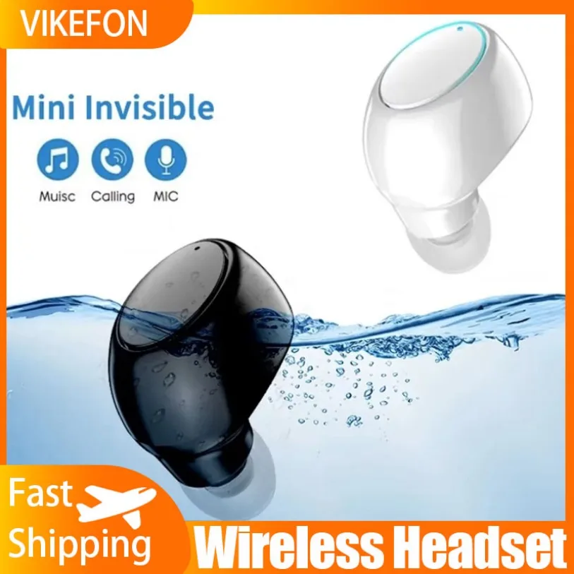 X6 in-Ear Mini Bluetooth Wireless Single-Side Earphones Invisible Headphone Ultra Small Mini Sport Game Single-Ear Small Earbuds