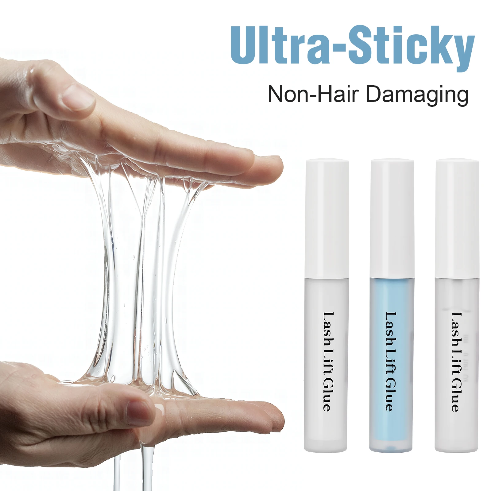 غراء تمديد الرموش - إضافة استخلاص نباتي، سهل الإزالة بالماء الدافئ، يجف بسرعة ونخفضة الرائحة مناسبة للرموش