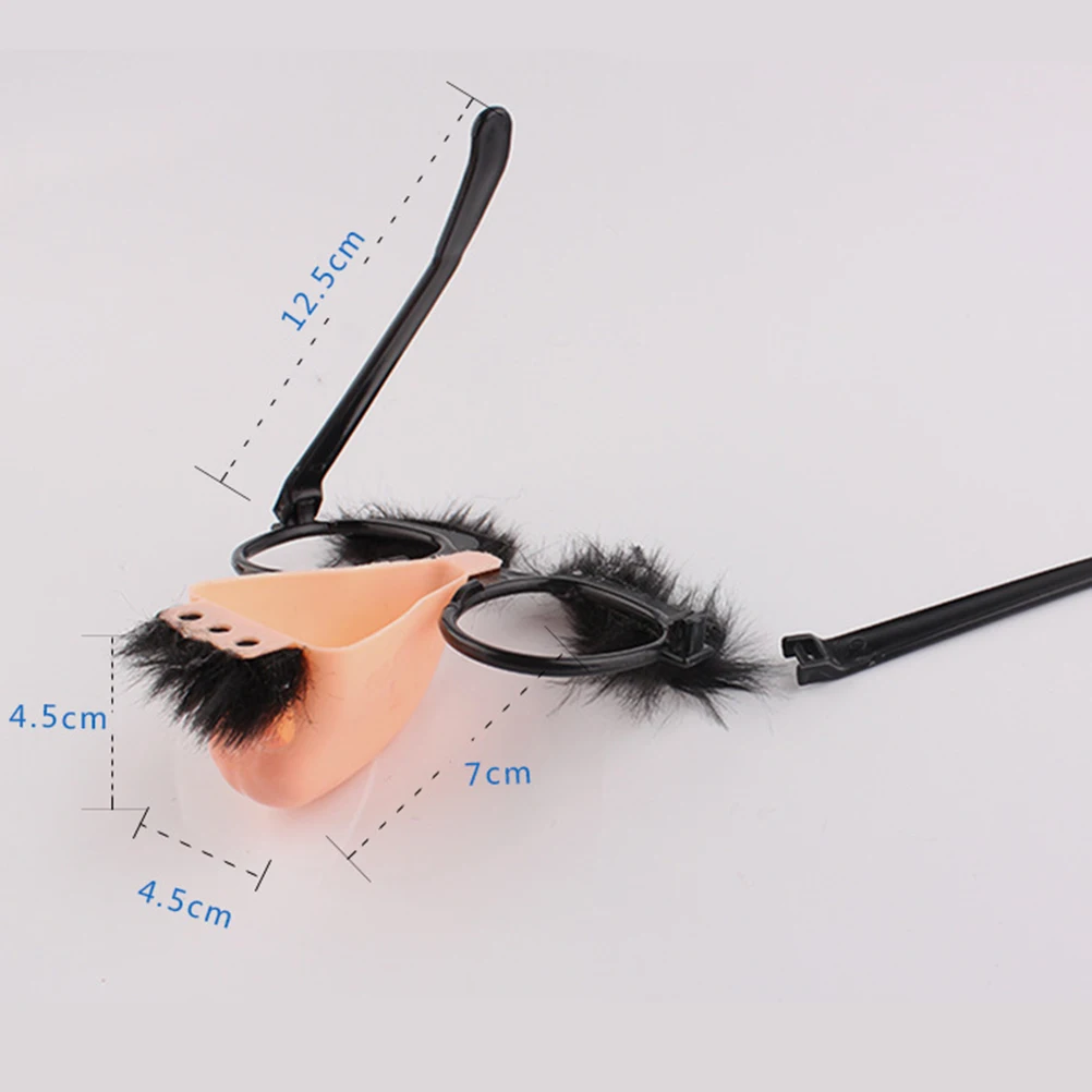 

4 Pcs Big Nose Glasses Spring Eyewear Halloween Party Costume Accessories Lightweight Durable Prank Glass Set Fake Nose Design