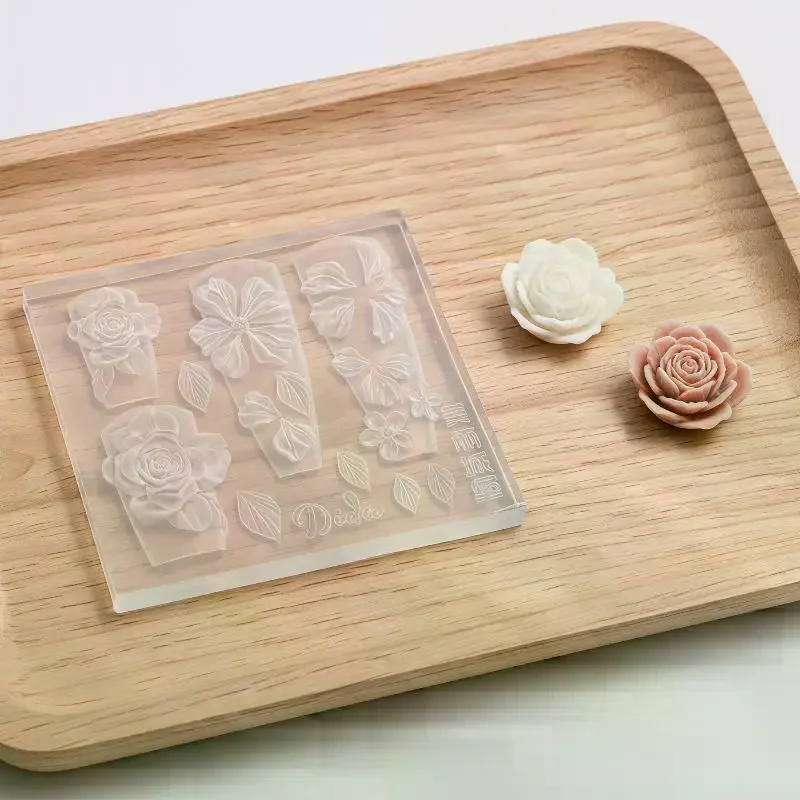 Moule à ongles en silicone 3D effet rose et glace pour un nail art DIY innovant