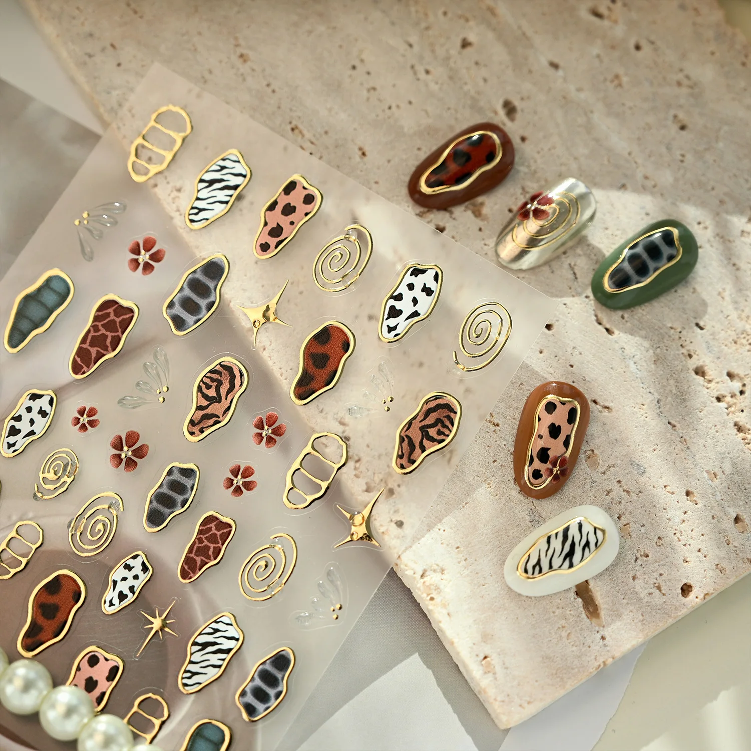 สติกเกอร์ติดเล็บลายสัตว์ 5 มิต - Nail Art Zebra บทวิจารณ์และราคา