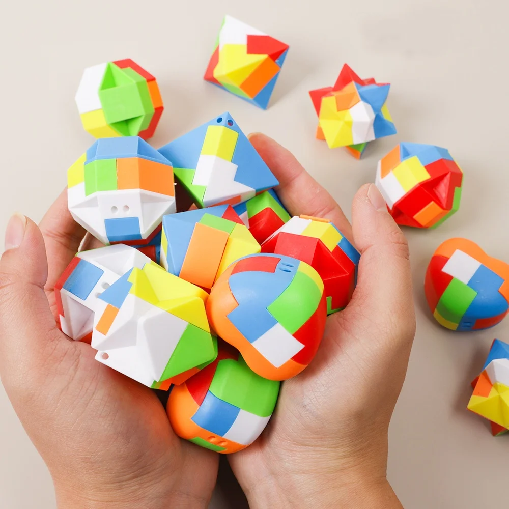 พวงกุญแจล็อค 3 มิติ ลูบันล็อค - เกมลูกบาศก์มินิมหัศจรรย์ ฝึกสมอง ของเล่นเสริมพัฒนาการทางปัญญา สำหรับเด็กและผู้ใหญ่ ช่วยคลายเครียด