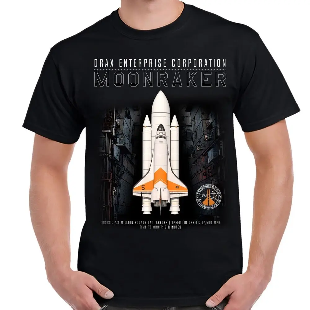 Enterprises Moonraker Stacked Launch Bay Tees High Quality 100%Cotton Short Sleeve