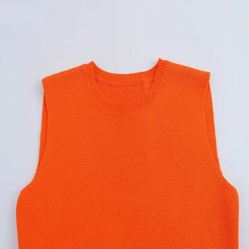 Spring 2025 Women's Knitted ort Skirt Sle Svel round Ne Top New Arrival Commute Sle Polyester Fiber ort Length