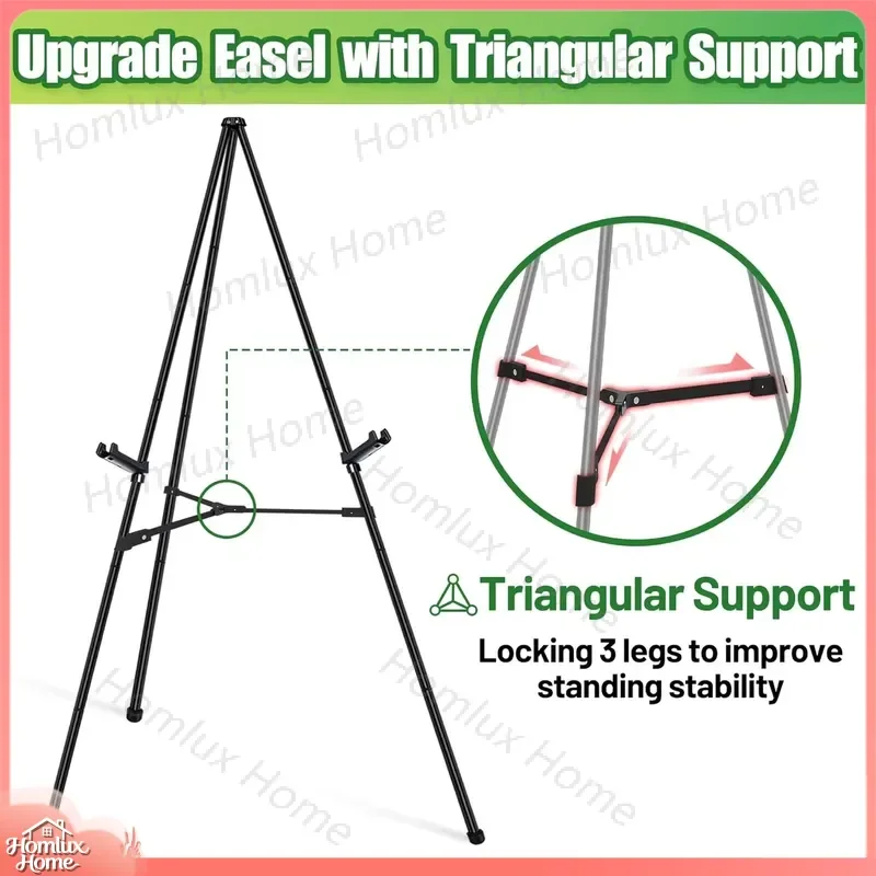 Portable Easel Sketch Tripod Display Stand for Art Painting Drawing Poster Exhibition Adjustable Height Foldable Studio Desk