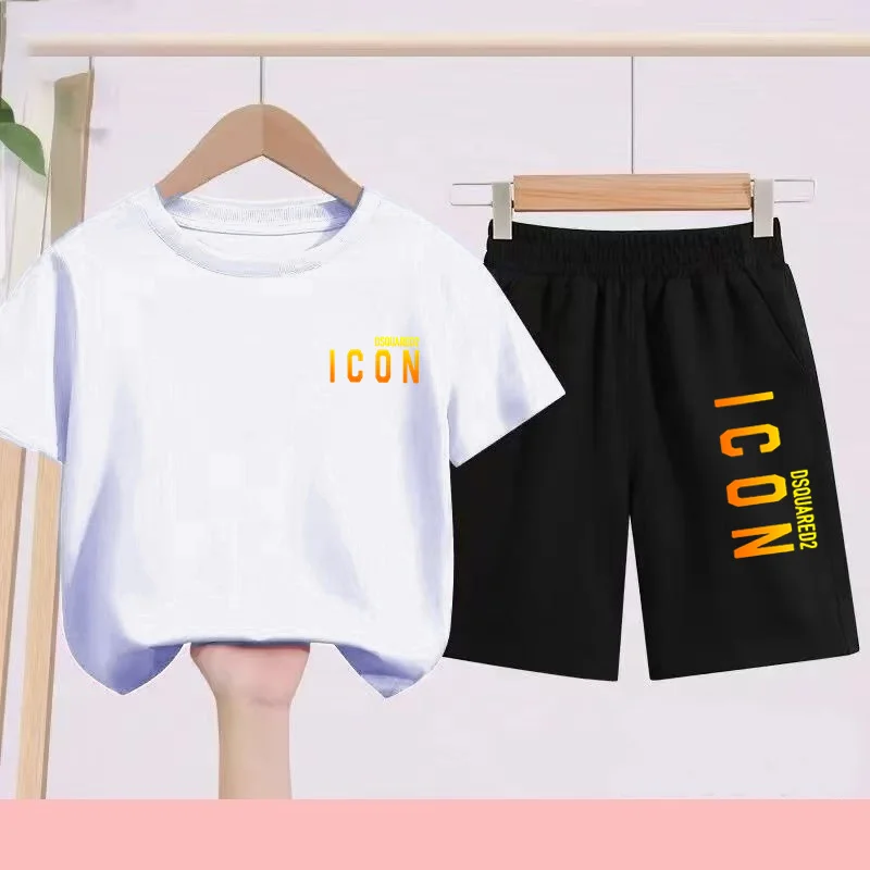 2026 Children's SummerT-shirt+Shorts Brand Children's Clothing-Fashionable and Breathable Design-Suitable for Children Aged3to13