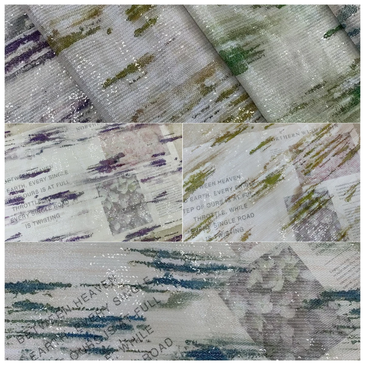 

Ткань премиум-класса из эластичной сетчатой основы — поверхность с блестками и круглой вышивкой бисером — плоские бусины толщиной 3 мм без подкладки