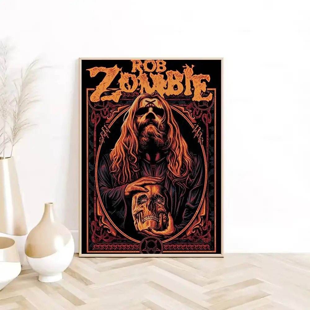 ملصق المغني R-Rob Zombie عالي الدقة جدار لاصق مقاوم للماء لغرفة المعيشة المنزلية وغرفة النوم والديكور الجمالي
