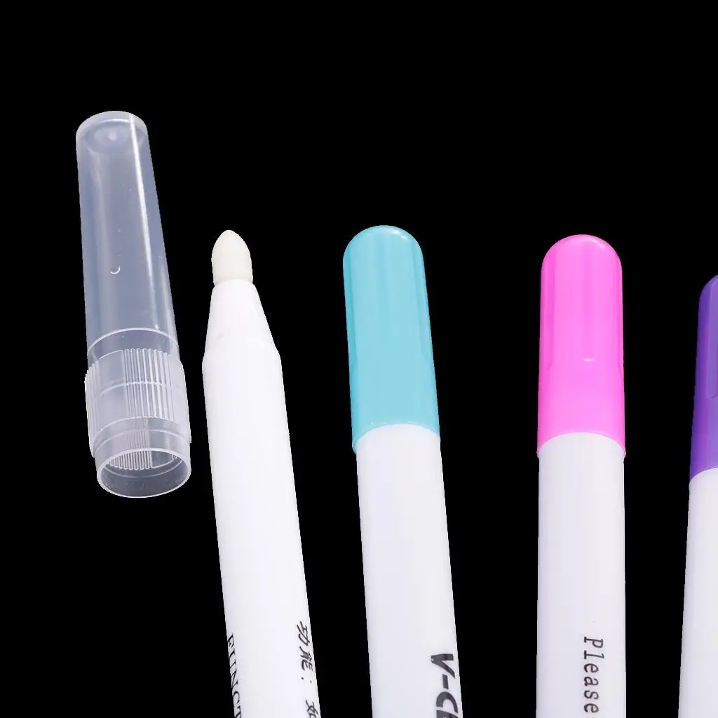 Purple Air Erasable Pen Set for Fabric Temporary Marking Disappearing Ink Sewing Tools for Textile and Crafts