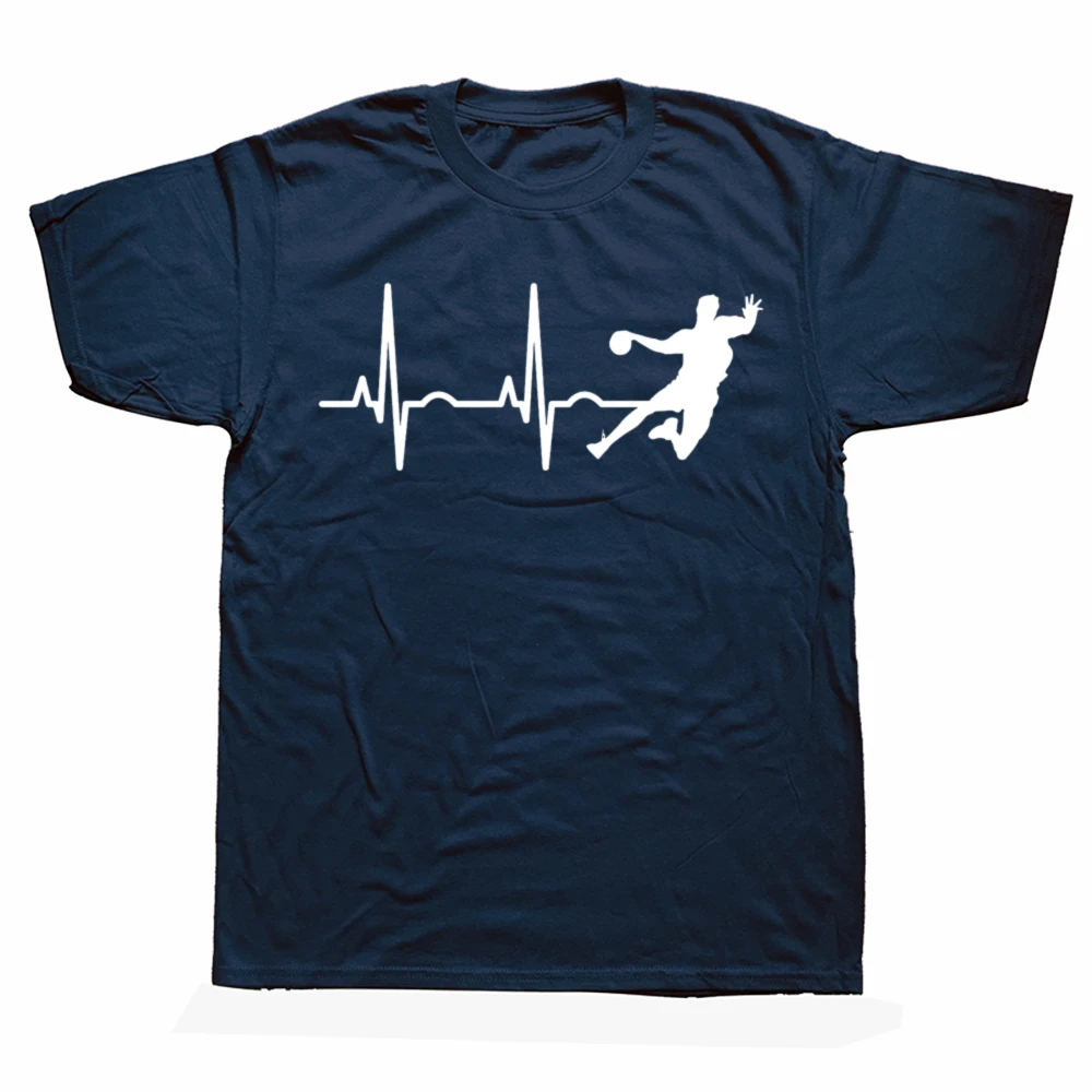 Handball Heartbeat Funny Graphic T-shirts Men Women's Fashion Casual Tshirt 100% Cotton Loose Oversized Sports Lover T Shirt