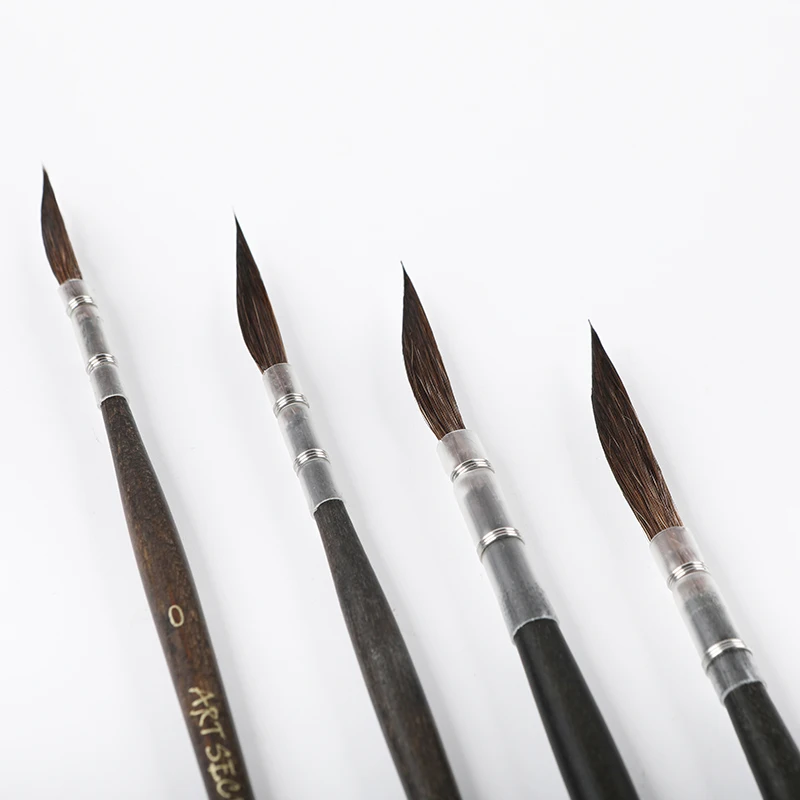 ArtSecret High Grade 688DS Watercolor Artist Brush Squirrel Hair Birch Wood Rod Handle Aquarelle Tool  Art Supplies For Painting