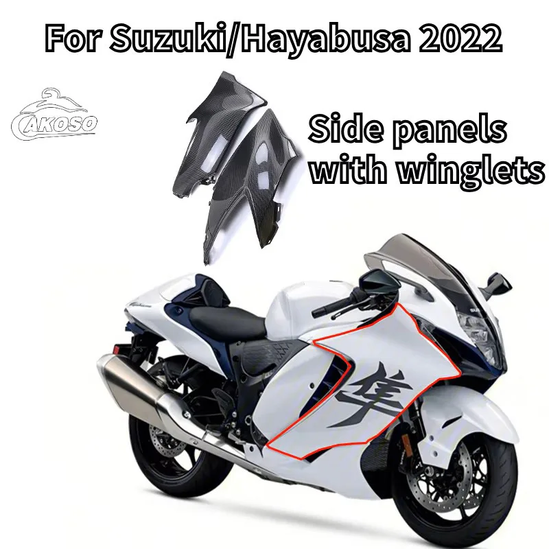 For Suzuki Hayabusa GSX1300R 2022+ Motorcycle Modification with Carbon Fiber Shell Accessories Front Large Side Panel