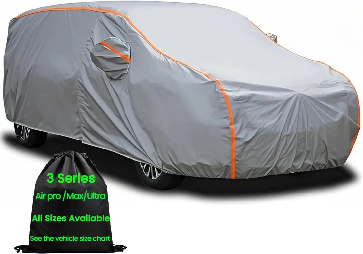 

Waterproof All-Weather Mini Van Car Cover with Zipper, Universal Fit for MPVs 191" to 206", Scratch-Resistant