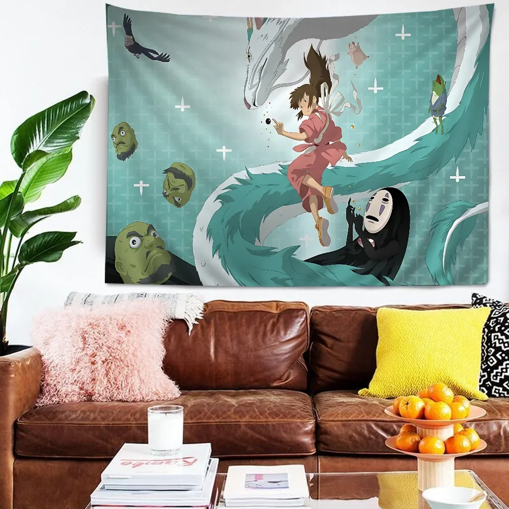 ستوديو جيبلي لا وجه الكرتون نسيج الفن الخيال العلمي غرفة ديكور المنزل الجدار الشنق ديكور المنزل #2