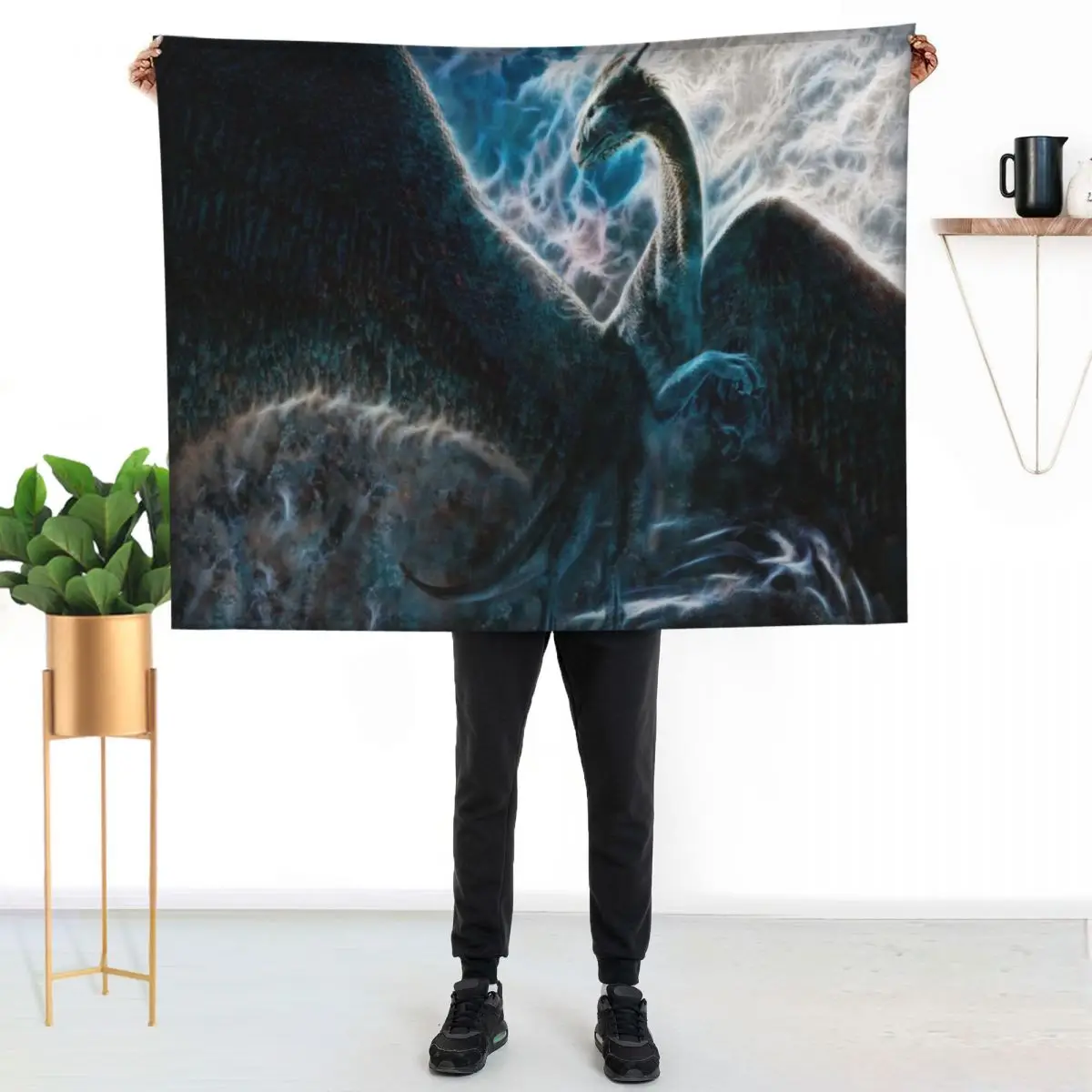 

Saphira The Dragon From The Hit Eragon Movie Throw Blanket Decorative Soft Throw Blanket for Couch Sofa