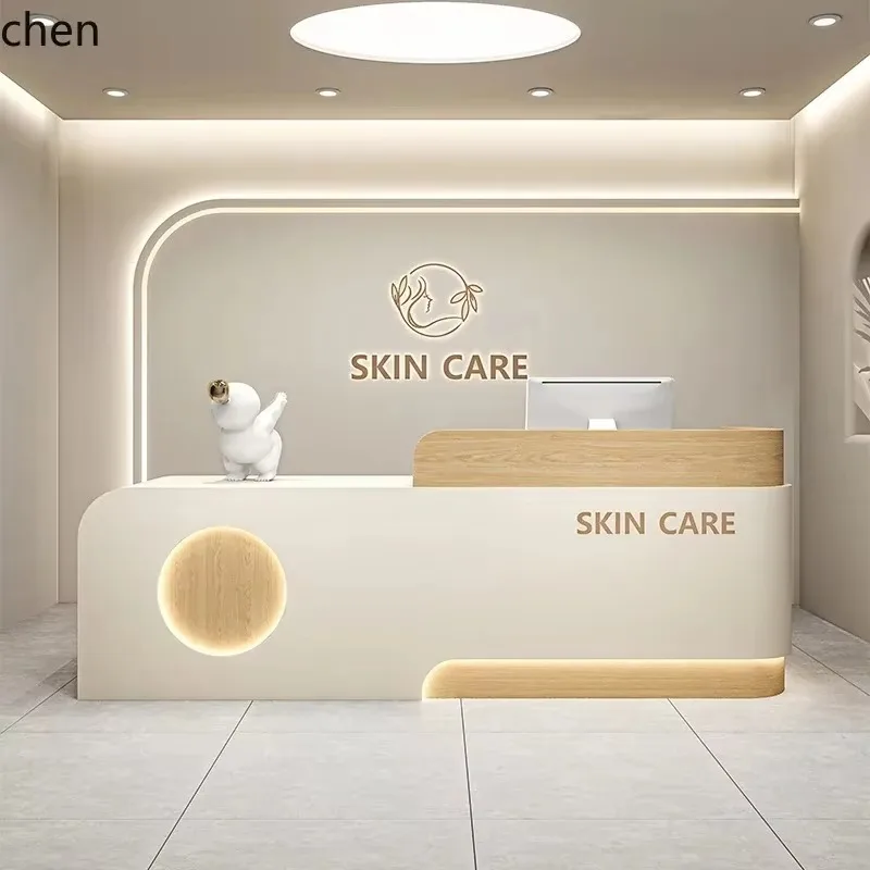 D20 Checkout Page Clothing Store Company Reception Desk Round Corner Nail Salon