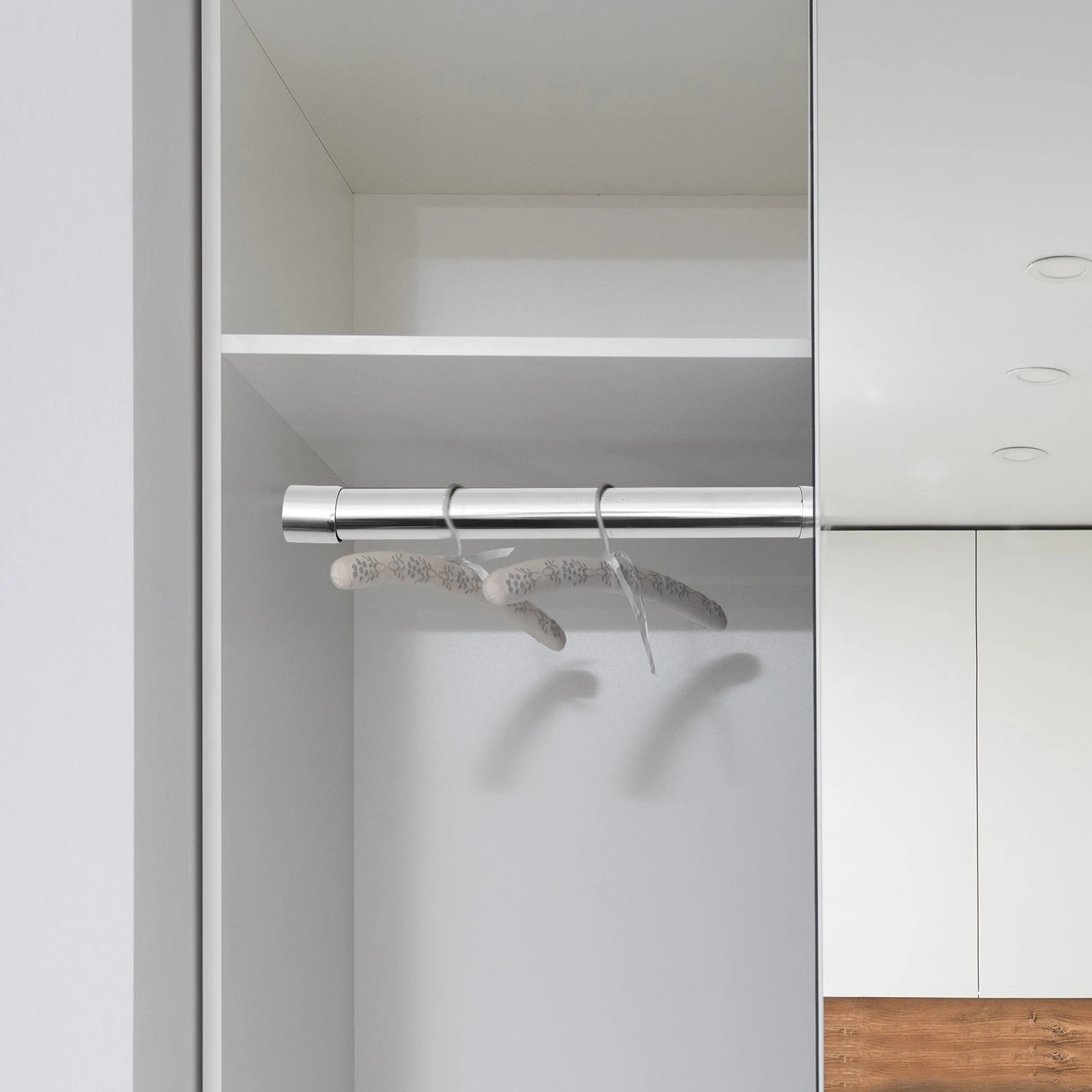 

Closet Clothes Rod Stainless Steel Telescopic Hangers Hanging Rods for Extender