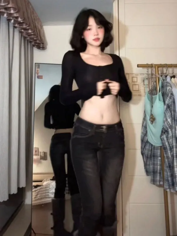 

Сексуальный облегающий топ-футболка для женщин, уникальный дизайн, для осени и зимы, уличной моды, учебы и путешествий