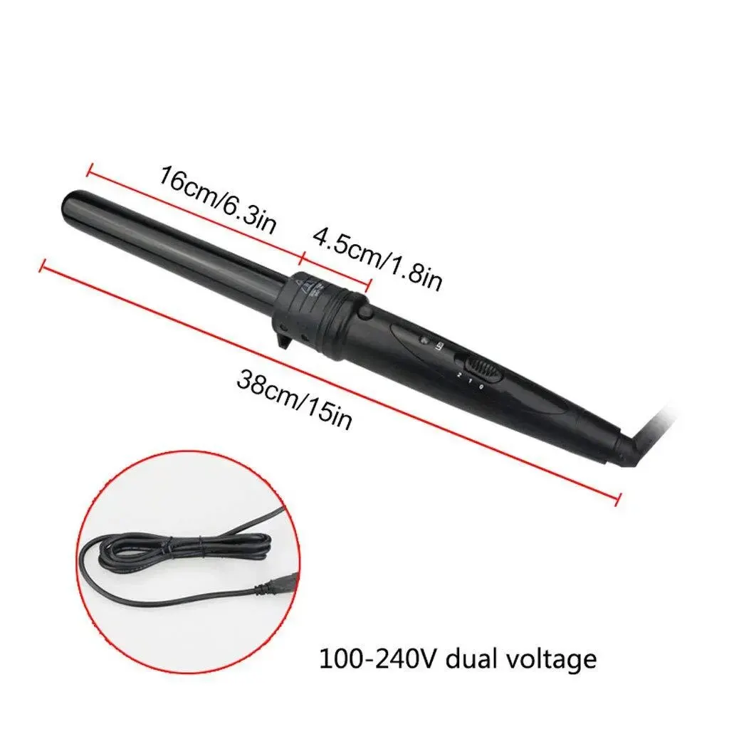 مكواة تجعيد الشعر 3 في 1، 3 أسطوانات قابلة للتبديل وشاشة LED - موجات تسخين سريعة احترافية لتجعيد الشعر من السيراميك