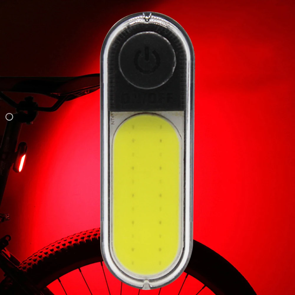 LED COB Bicycle LED Light Rechargeable Mini Bicycle Rear Tail Light Waterproof 6 Modes for Cycling Seatpost Night Warning
