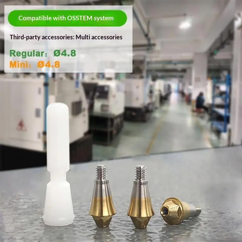 1 Set 4.8mm Composite Right-angle Abutment Implant Substitute Titanium Alloy Material Dental Lab Replacement Accessory For OSST