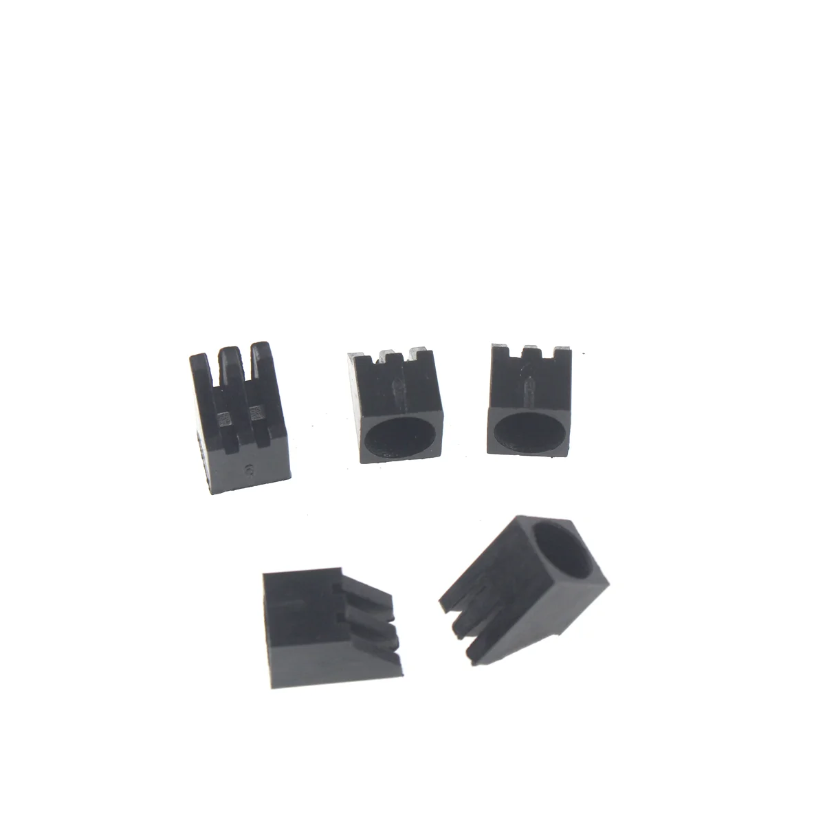 Suporte da lâmpada indicadora LED, único furo, 1, 2, 3, 4 furos, suporte da lâmpada quadrado preto, espaçamento coluna, F3 mm, 20pcs